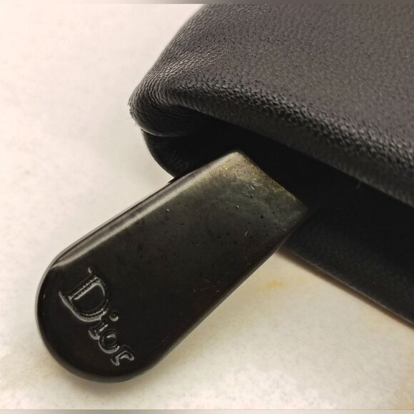 Dior Black Blue Sparkle logo Makeup Cosmetic Bag - Picture 5 of 9